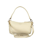 Beige Polyurethane Women's Bag with Shoulder Strap