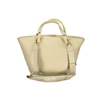 Beige Polyurethane Women's Bag