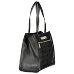 Nero Polyurethane Women's Bag With Multiple Compartments
