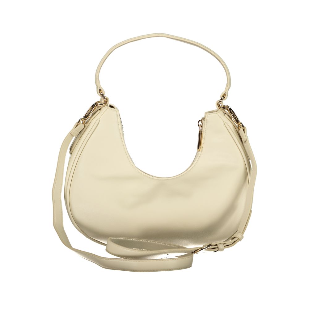 Beige Polyurethane Women's Bag