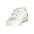 White Polyurethane Men Sneaker