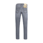 Blue Cotton Slim Fit Jeans