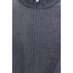 Blue Linen Denim Jacket
