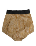 Gold Silk Blend High Waist Girdle Panty Underwear