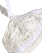 White Cotton Lace Wireless Soft Cup Bra Underwear