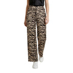 Brown Viscose Casual Pants