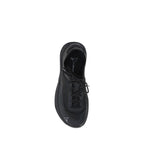 Black Polyester Athletic Sneakers