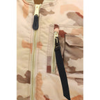 Beige Nylon Biker Jacket