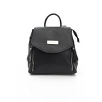 Black Leather Women Backpack