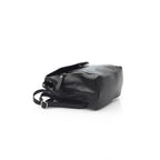 Black Leather Women Backpack