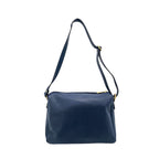Blue Leather Women Crossbody Bag