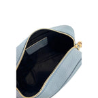 Blue Leather Women Crossbody Bag