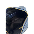 Blue Leather Women Crossbody Bag