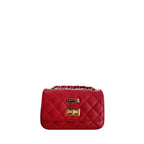Red Leather Women Crossbody Bag