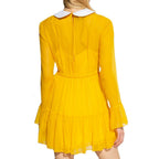 Bicolor Acetate Casual Dress