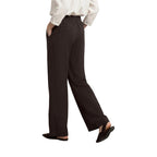 Brown Viscose Casual Pants