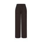 Brown Viscose Casual Pants