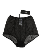 Black Nylon Stretch Slip Girdle Panty Underwear
