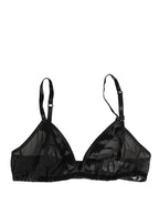 Black Nylon Stretch Soft Cup Brassiere Underwear