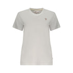 White Cotton Women T-Shirt