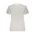 White Cotton Women T-Shirt