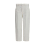 White Cotton Bootcut Jeans