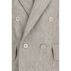 Beige Linen Blazer