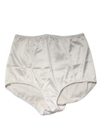 White Silk Blend High Waist Girdle Panty Underwear