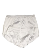 White Silk Blend High Waist Girdle Panty Underwear