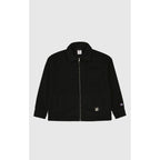 Black Polyester Full-Length Jacket
