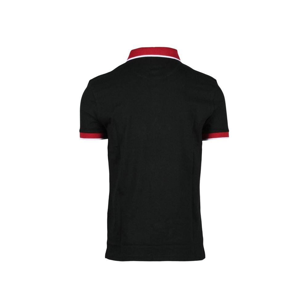 Black Cotton Polo Shirt