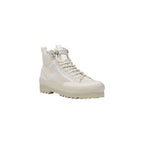 Beige Fabric Sneakers