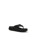 Brown Calf Leather Bos Taurus Flat Sandals