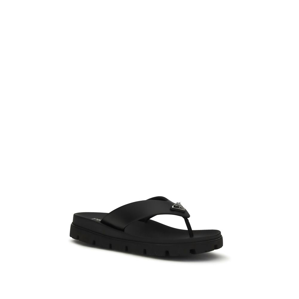 Brown Calf Leather Bos Taurus Flat Sandals