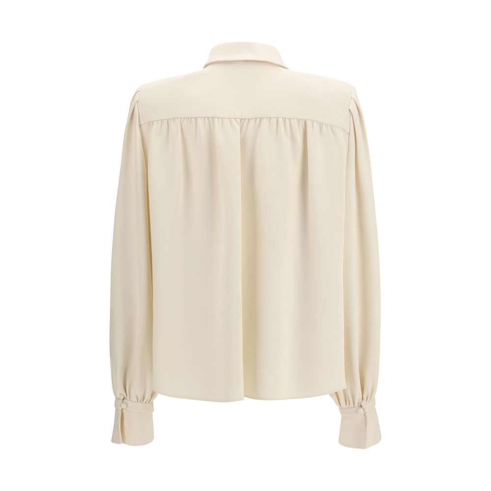 Beige Silk Shirt