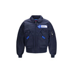Blue Nylon Bomber