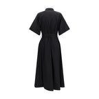 Black Cotton Casual Dress