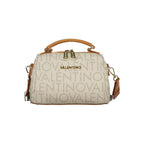 Beige Polyurethane Womens Bag
