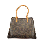 Brown Polyurethane Women's Bag With Handles