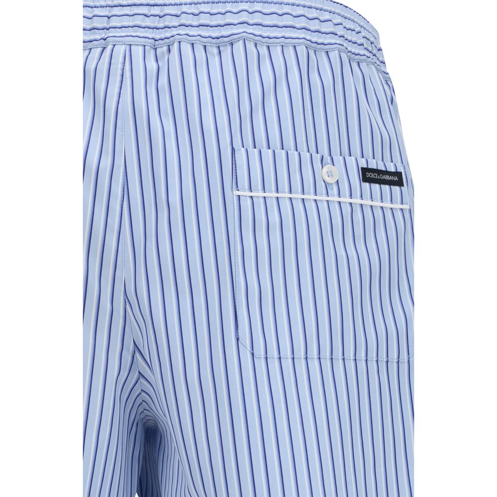 Blue Cotton Bermuda Shorts
