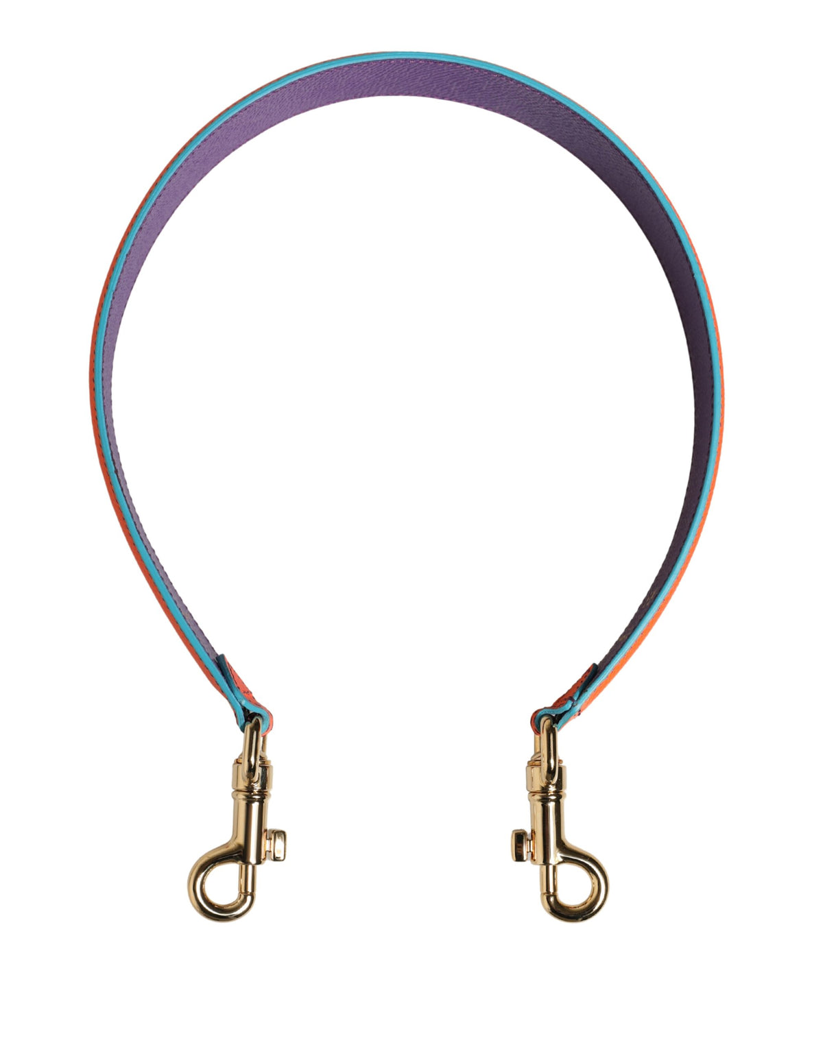 Orange Purple Calf Leather Bag Accessory  Shoulder Strap