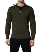 MilitaryGreen HalfZip Sweatshirt Sweater