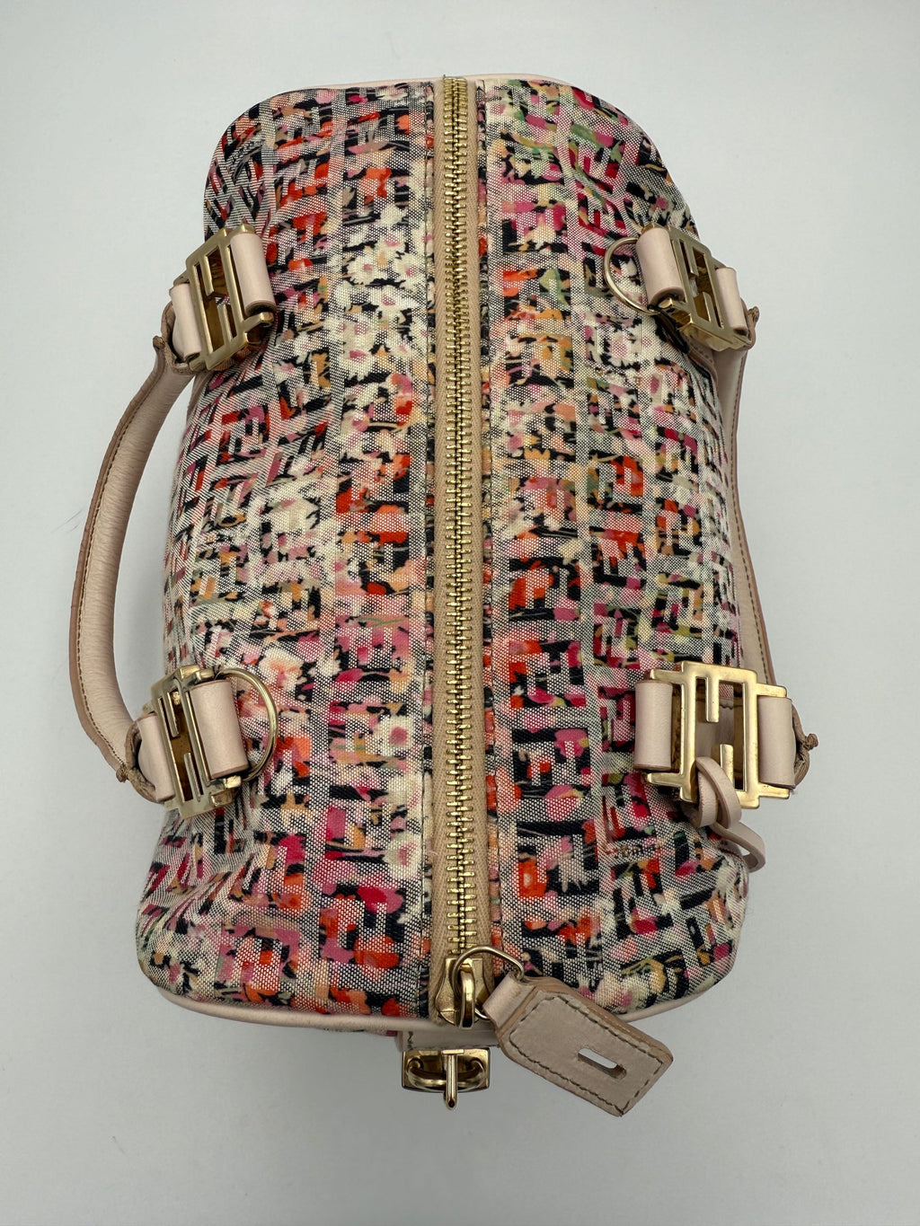 FENDI FF Canvas Fiori Handbag