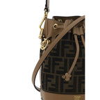 Brown Polyester Backet Bag