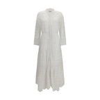 White Cotton Casual Dress