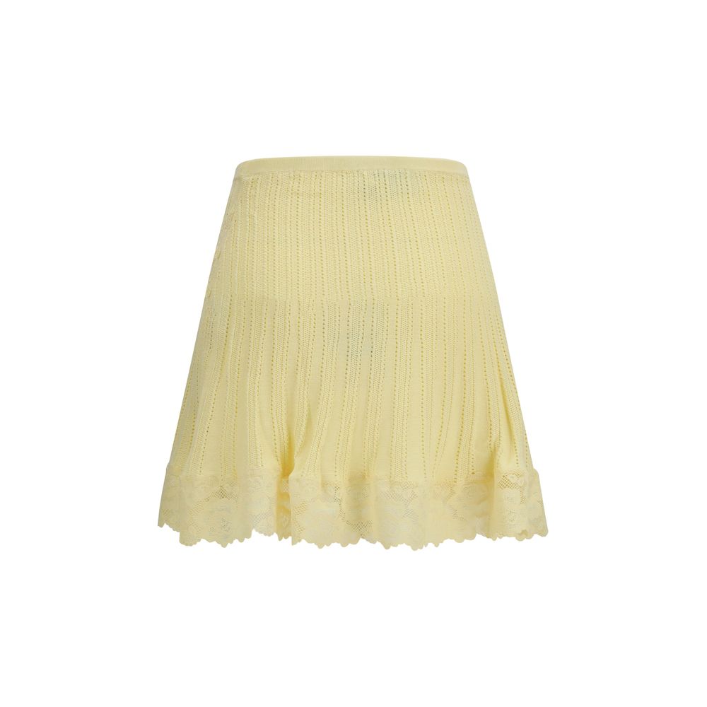 Bicolor Viscose Mini Skirt