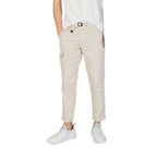 Beige Cotton Cargo Pants