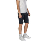 Blue Cotton Bermuda Shorts