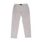 Beige Cotton Casual Pants