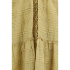 Beige Cotton Casual Dress